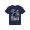 Old Dominion Monarchs Vive La Fete Toddler Dripping Football Helmet T-Shirt - Navy - Front View