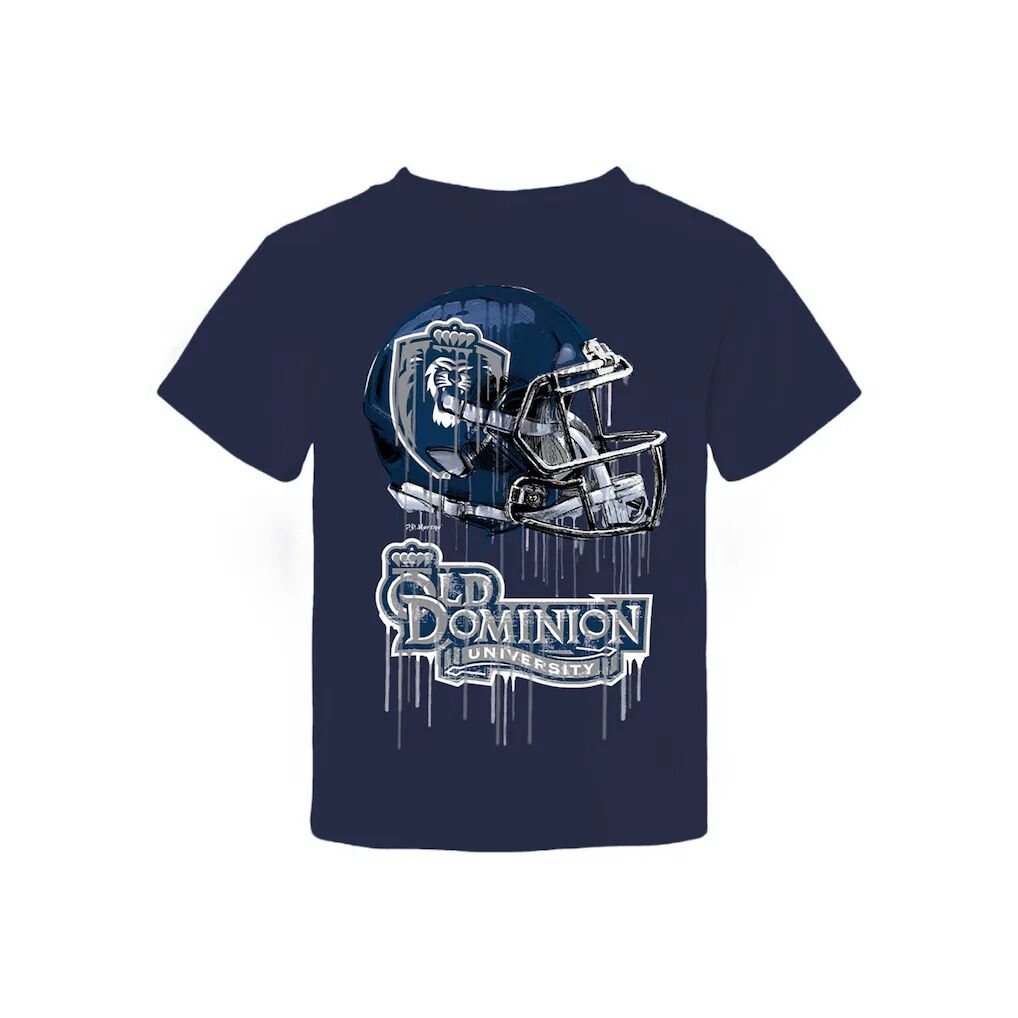 Old Dominion Monarchs Vive La Fete Toddler Dripping Football Helmet T-Shirt