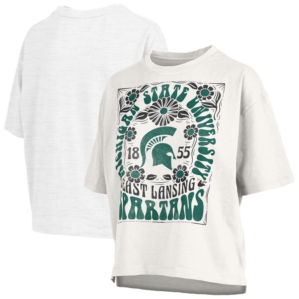 Michigan State Spartans Pressbox Women's Harmony Oversized Slub T-Shirt