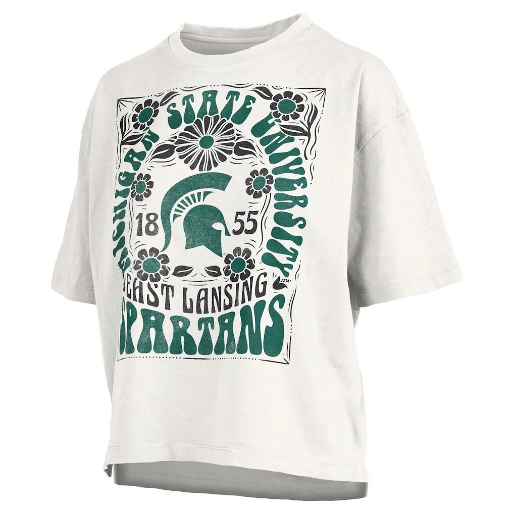 Michigan State Spartans Pressbox Women's Harmony Oversized Slub T-Shirt