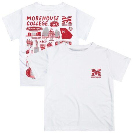 Morehouse Maroon Tigers Vive La Fete Infant Impressions Artwork T-Shirt - White - Front View