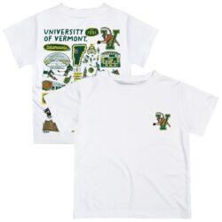Vermont Catamounts Vive La Fete Infant Impressions Artwork T-Shirt - White - Front View