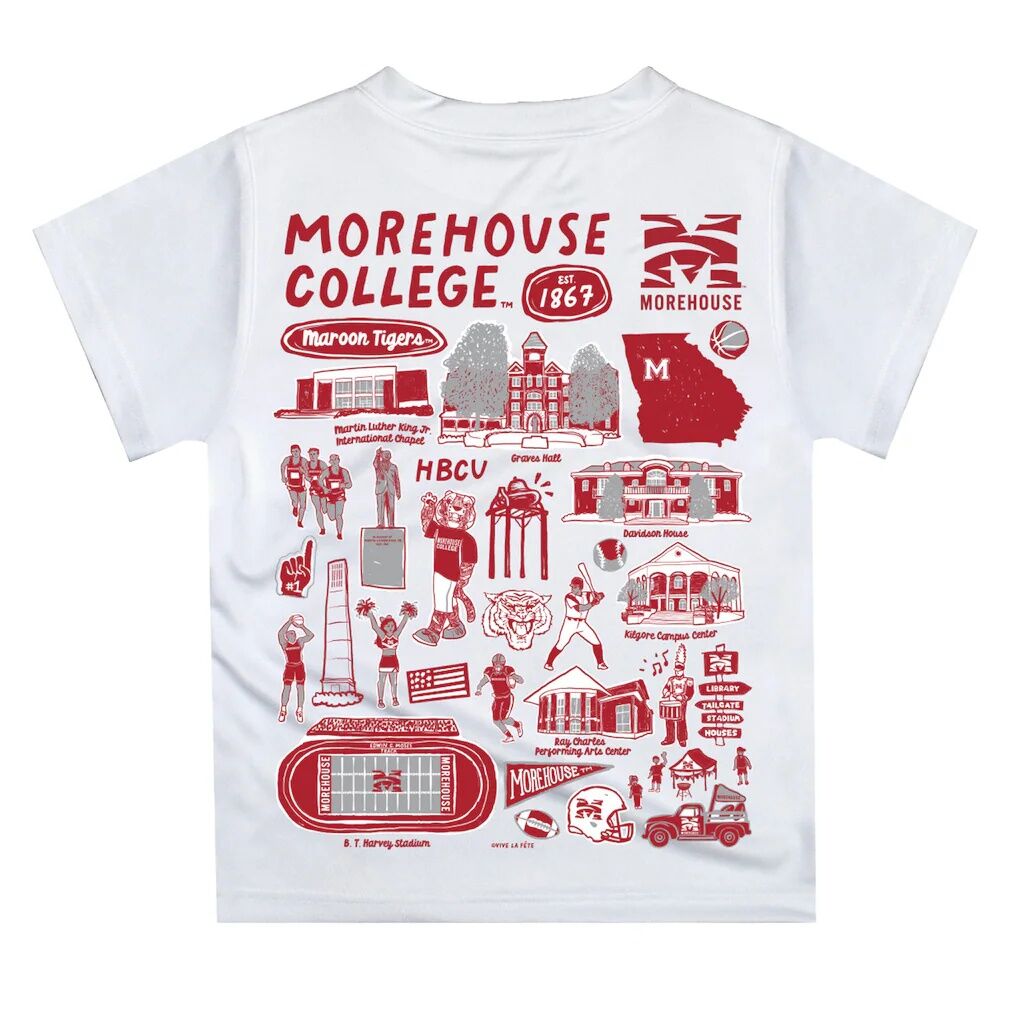 Morehouse Maroon Tigers Vive La Fete Toddler Impressions Artwork T-Shirt