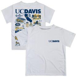 UC Davis Aggies Vive La Fete Toddler Impressions Artwork T-Shirt - White - Front View