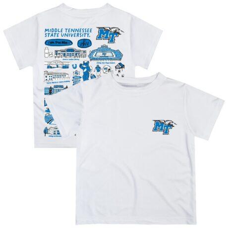 MTSU Blue Raiders Vive La Fete Youth Impressions Artwork T-Shirt - White - Front View