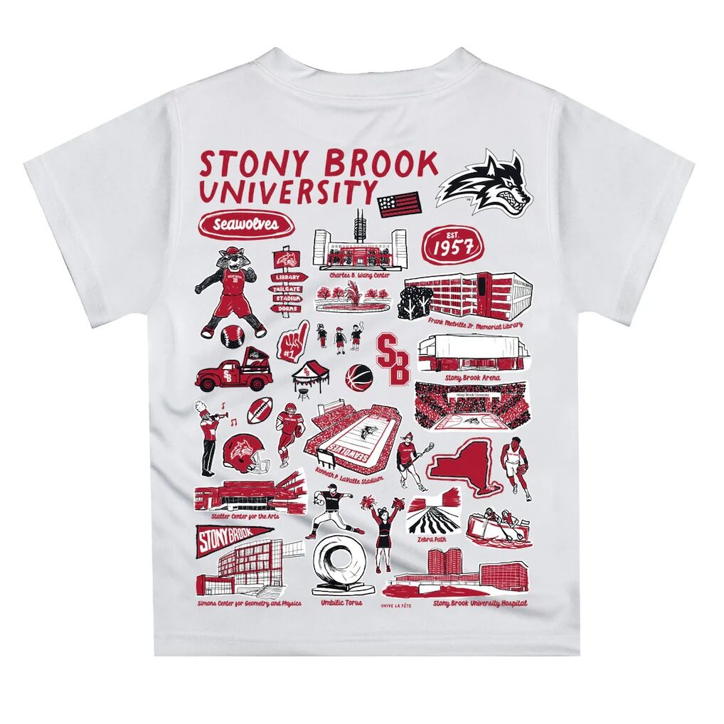 Stony Brook Seawolves Vive La Fete Youth Impressions Artwork T-Shirt