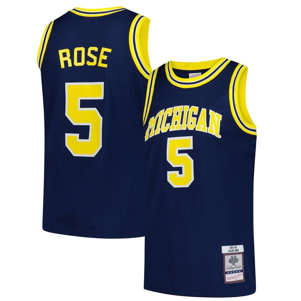 Jalen Rose Michigan Wolverines Mitchell & Ness 1991/92 Swingman Jersey