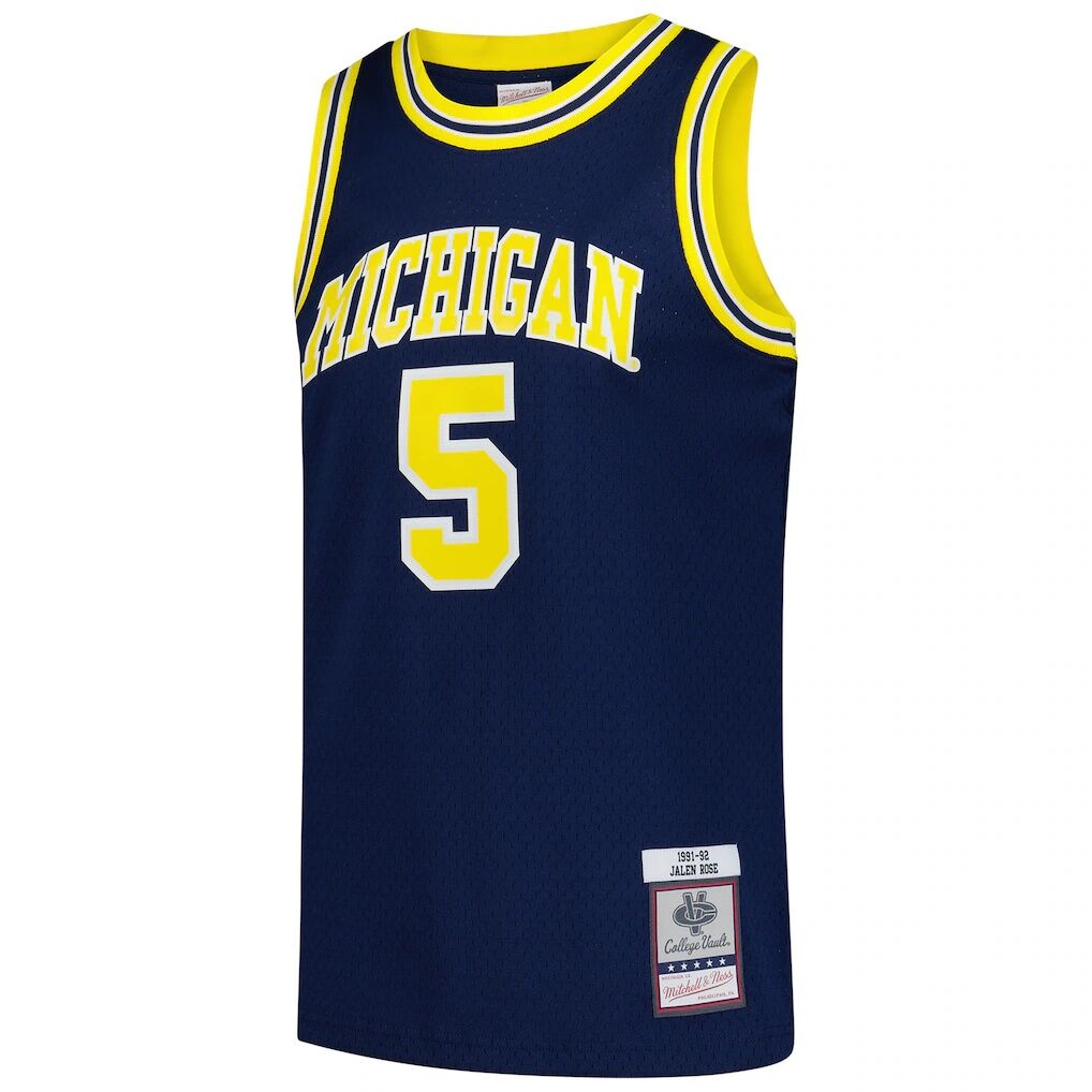 Jalen Rose Michigan Wolverines Mitchell & Ness 1991/92 Swingman Jersey