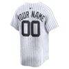 New York Yankees Nike Home Limited Custom Jersey - White - Detail View