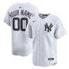 New York Yankees Nike Home Limited Custom Jersey - White - Front View