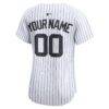New York Yankees Nike Women's Home Limited Custom Jersey - White - Detail View