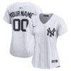 New York Yankees Nike Women's Home Limited Custom Jersey - White - Front View