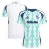New England Revolution adidas 2025 Eastern White Pine x Flag of New England Authentic Jersey - White - Side View