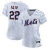 Juan Soto New York Mets Nike Women's Home Replica Player Jersey - White - Front View