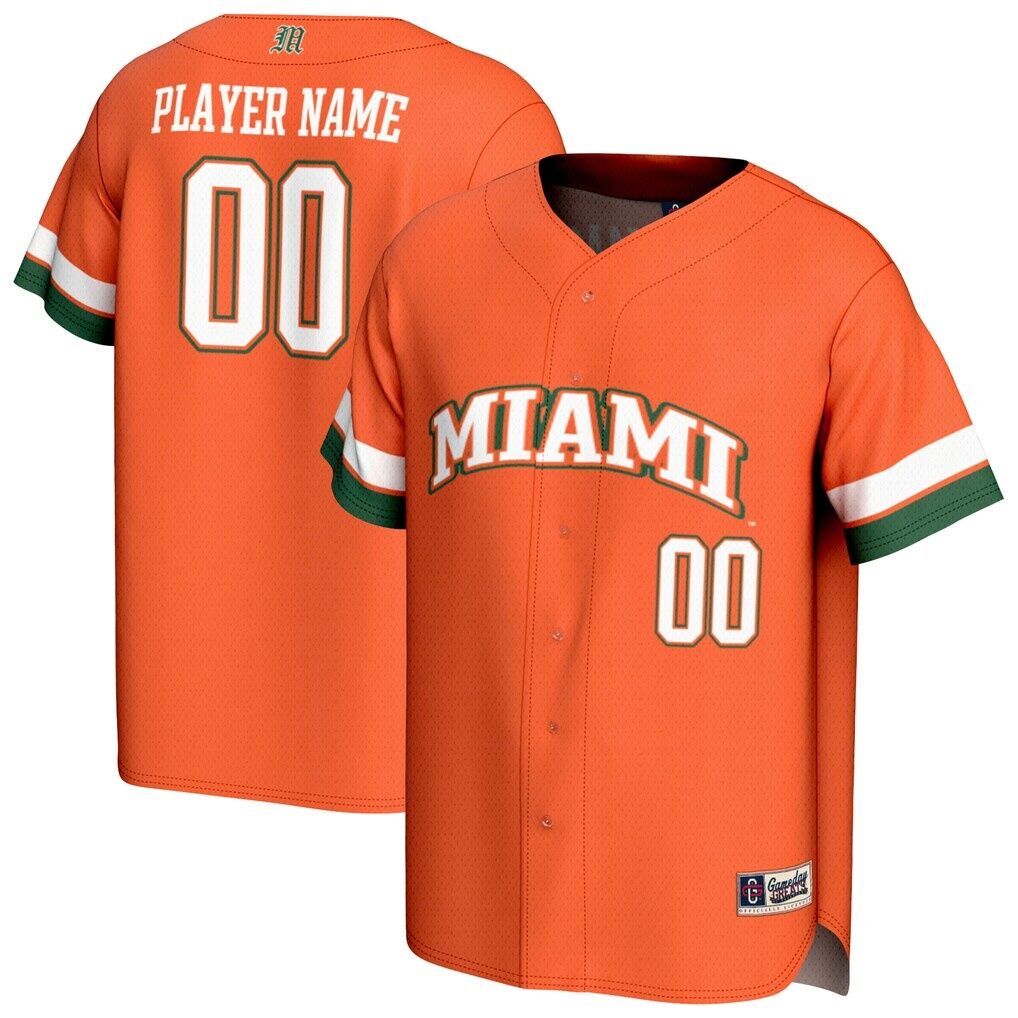 Miami Hurricanes GameDay Greats Youth Lightweight Collegiate Baseball NIL Pick-A-Player Fashion Jersey