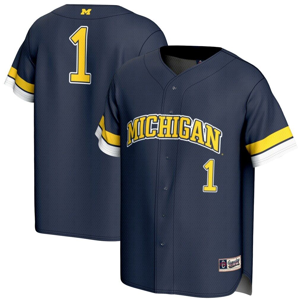 Michigan Wolverines GameDay Greats Unisex Pick-A-Player Baseball Fashion Jersey