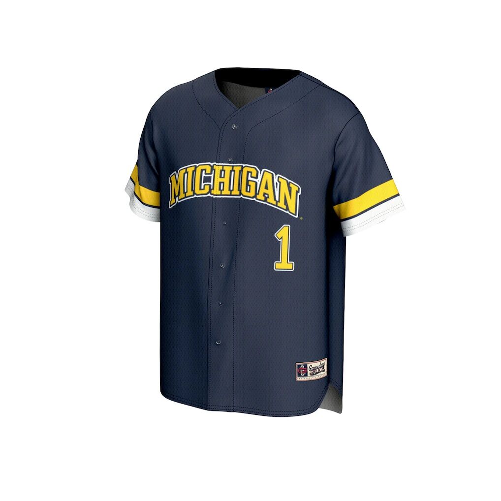 Michigan Wolverines GameDay Greats Unisex Pick-A-Player Baseball Fashion Jersey