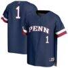 Pennsylvania Quakers GameDay Greats Unisex Pick-A-Player Baseball Fashion Jersey - Navy - Front View