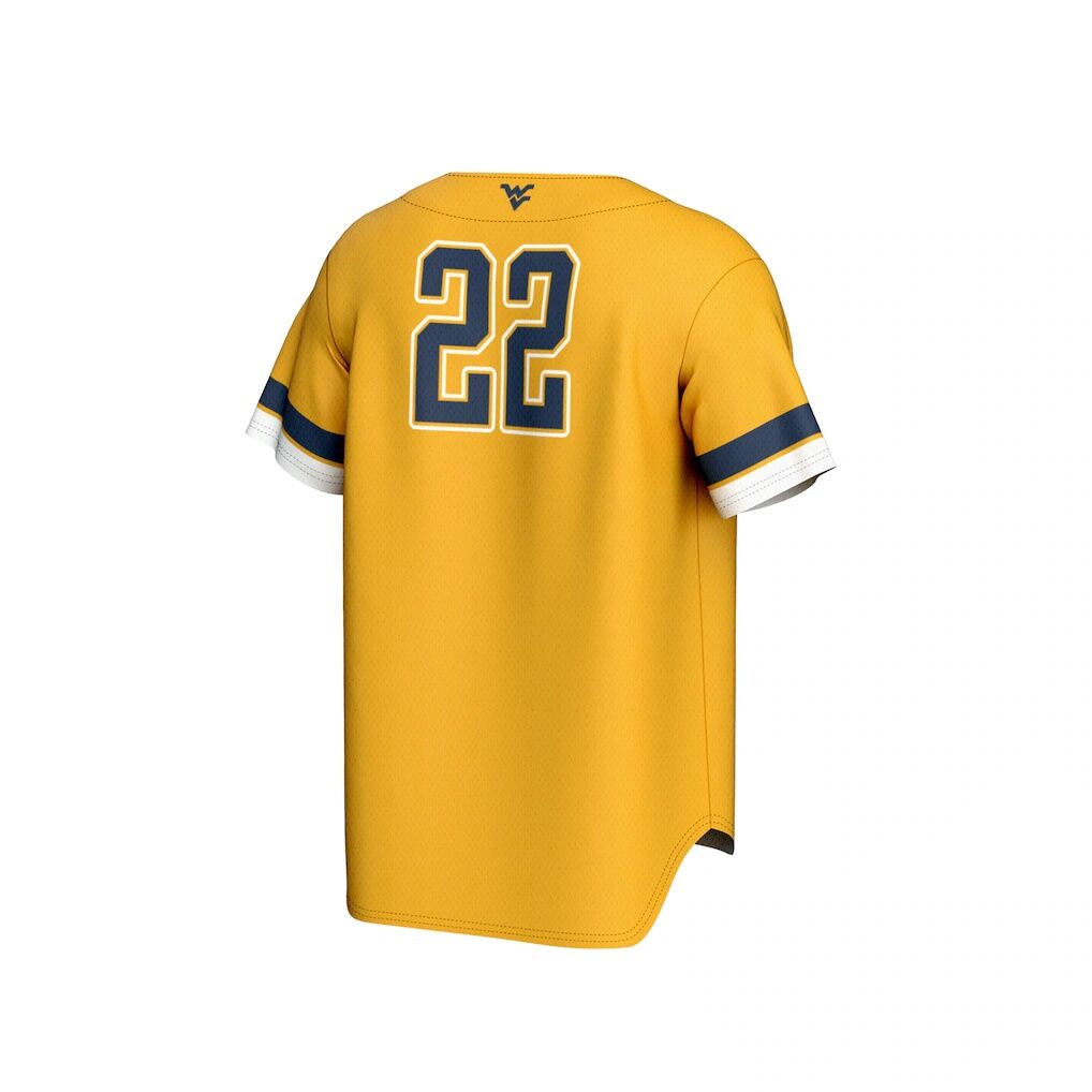 West Virginia Mountaineers GameDay Greats Unisex Pick-A-Player Baseball Fashion Jersey