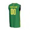 Oregon Ducks GameDay Greats Unisex NIL Pick-A-Player Lightweight Women's Basketball Fashion Jersey - Green - Detail View