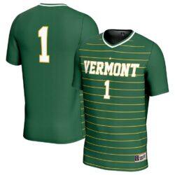 #1 Vermont Catamounts GameDay Greats Unisex 2024 NCAA Men's Soccer National Champions One-Star Lightweight Fashion Jersey - Green - Front View