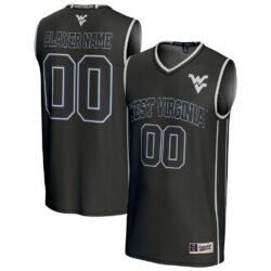 West Virginia Mountaineers GameDay Greats Unisex Lightweight Collegiate Men's Basketball NIL Pick-A-Player Fashion Jersey - Black - Front View