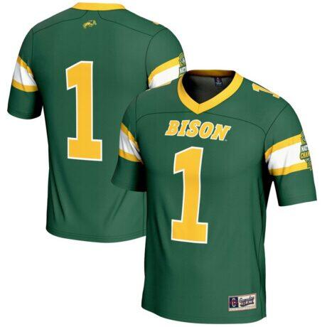 #1 NDSU Bison GameDay Greats Unisex 2024 NCAA FCS Football National Champions Lightweight Fashion Jersey - Green - Front View