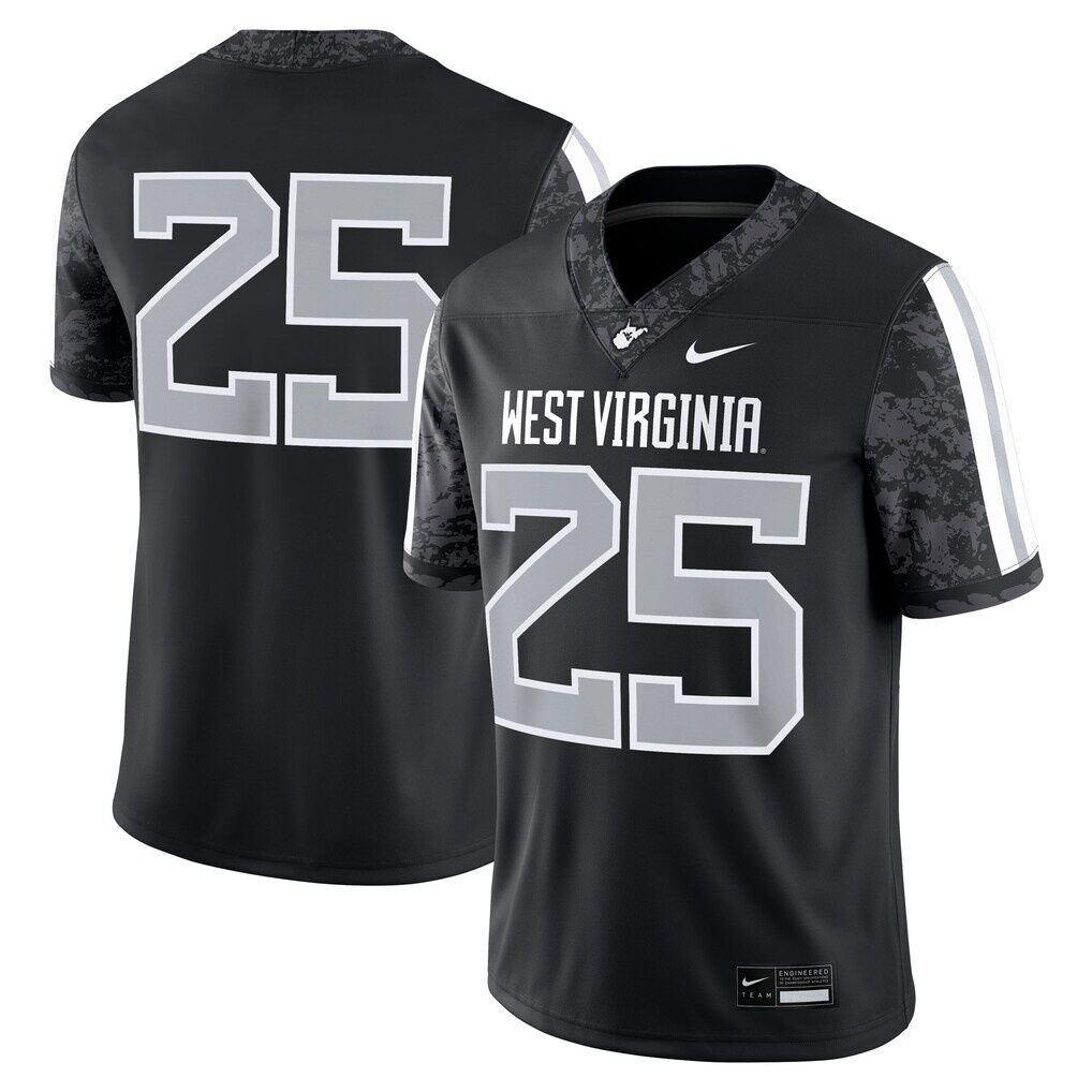 #25 West Virginia Mountaineers Nike Alternate Game Jersey