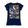 UC Davis Aggies Vive La Fete Youth Impressions Artwork Fitted T-Shirt - Navy - Detail View