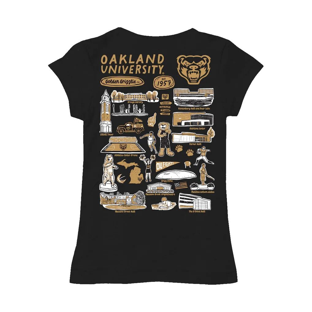 Oakland Golden Grizzlies Vive La Fete Youth Impressions Artwork Fitted T-Shirt