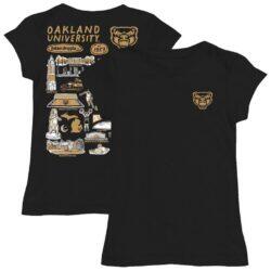 Oakland Golden Grizzlies Vive La Fete Youth Impressions Artwork Fitted T-Shirt - Black - Front View