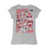 Stony Brook Seawolves Vive La Fete Youth Impressions Artwork Fitted T-Shirt - Heather Gray - Detail View