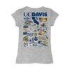 UC Davis Aggies Vive La Fete Girls Toddler Impressions Artwork T-Shirt - Heather Gray - Detail View