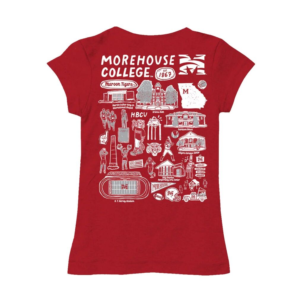 Morehouse Maroon Tigers Vive La Fete Girls Toddler Impressions Artwork T-Shirt