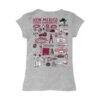 New Mexico State Aggies Vive La Fete Girls Toddler Impressions Artwork T-Shirt - Heather Gray - Detail View