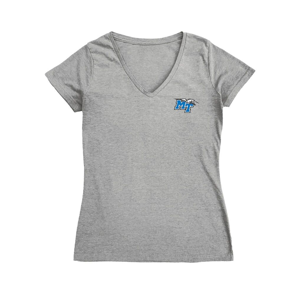 MTSU Blue Raiders Vive La Fete Women's Impressions Artwork V-Neck T-Shirt