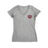 Missouri State University Bears Vive La Fete Women's Impressions Artwork V-Neck T-Shirt - Gray - Side View