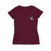 New Mexico State Aggies Vive La Fete Women's Impressions Artwork V-Neck Fitted T-Shirt - Crimson - Side View