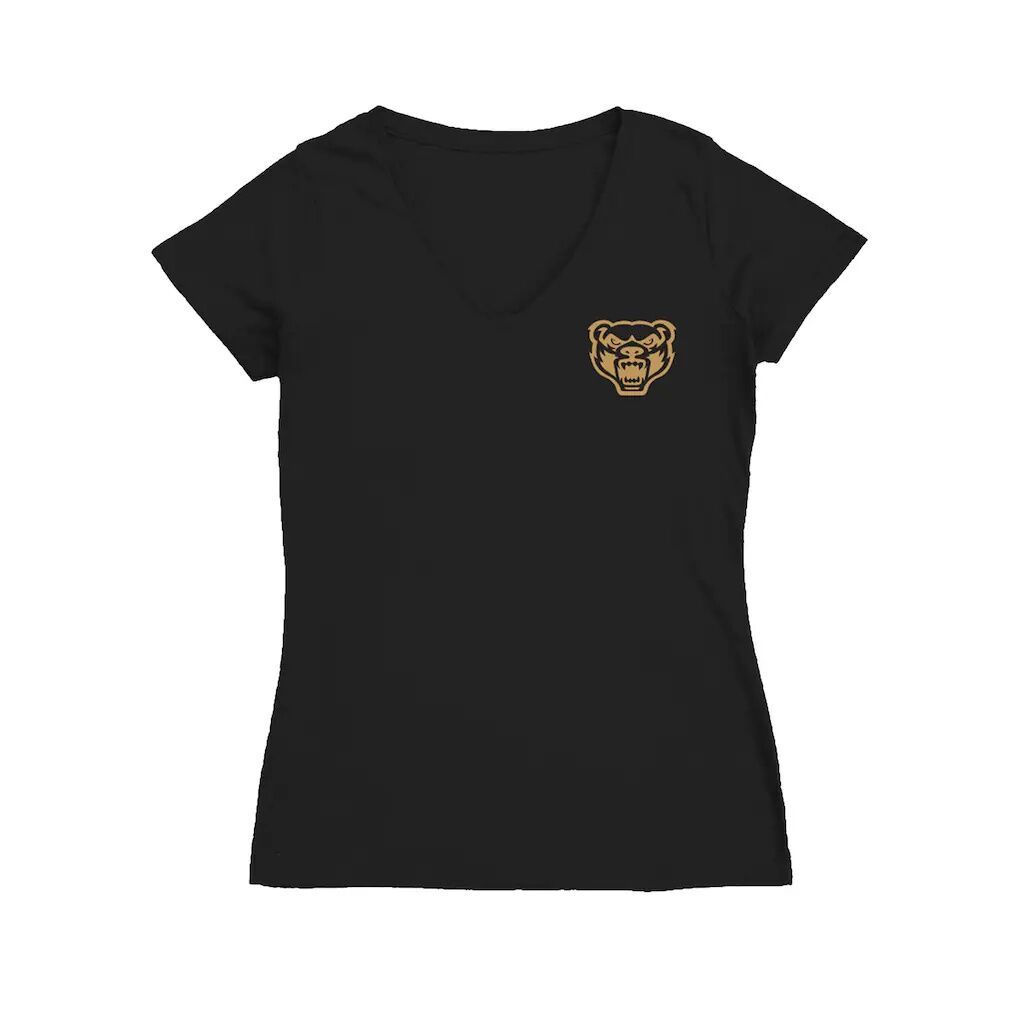 Oakland Golden Grizzlies Vive La Fete Women's Impressions Artwork V-Neck T-Shirt