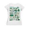 UAB Blazers Vive La Fete Women's Impressions Artwork V-Neck T-Shirt - White - Detail View