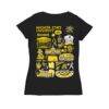 Wichita State Shockers Vive La Fete Women's Impressions Artwork V-Neck T-Shirt - Black - Detail View