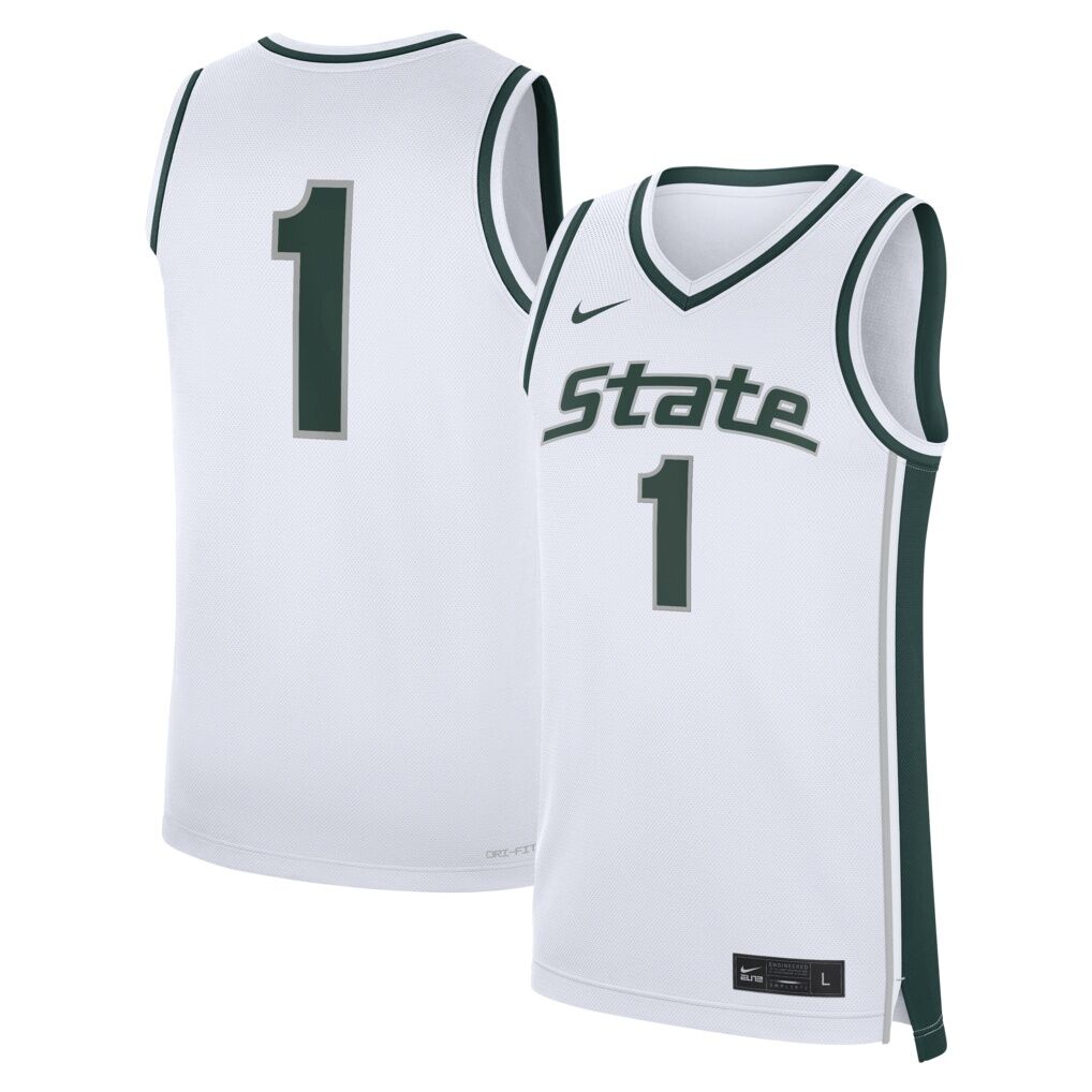 Michigan State Spartans Nike #1 Alternate Replica Basketball Jersey