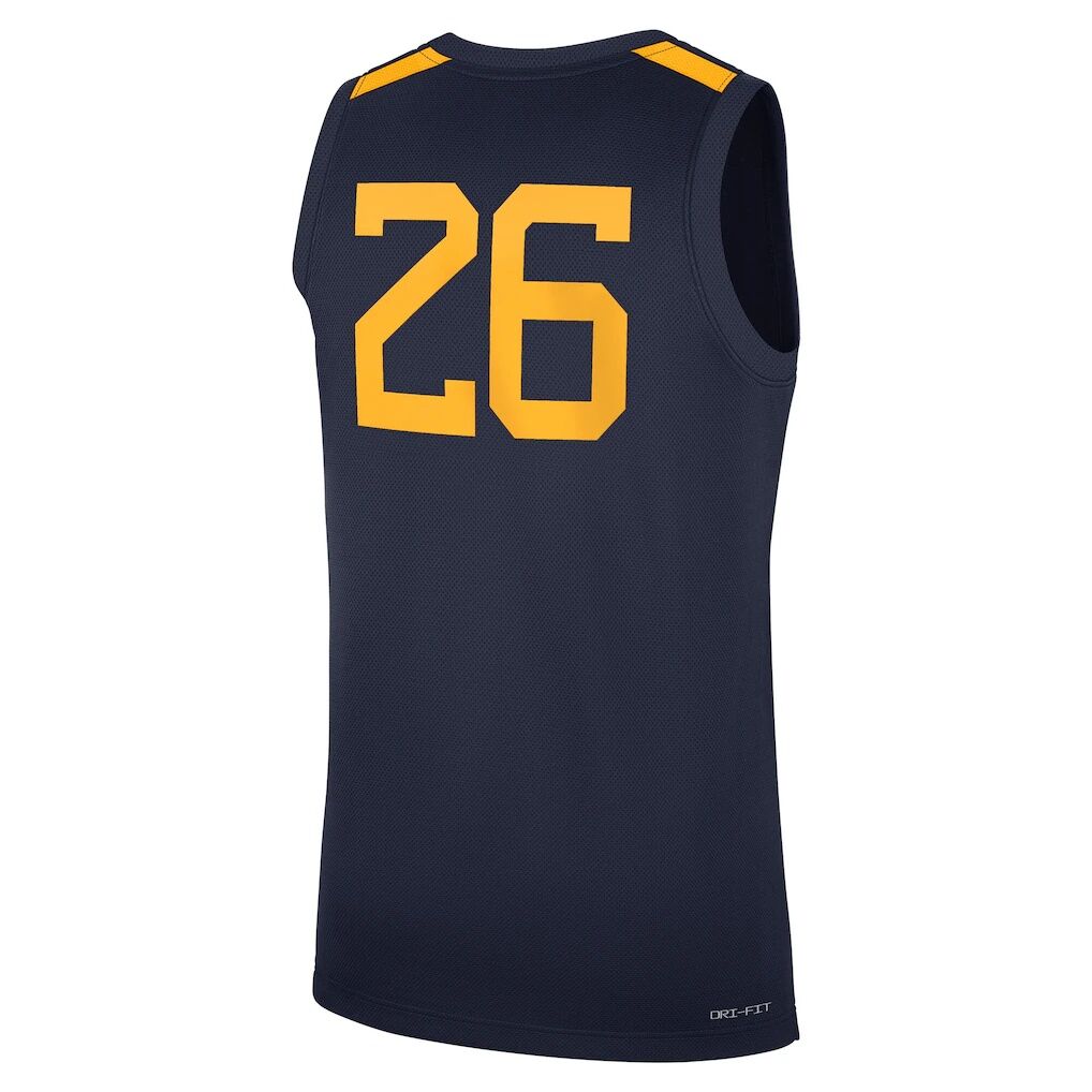 #26 West Virginia Mountaineers Nike Road Replica Basketball Jersey