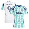 Leonardo Campana New England Revolution adidas 2025 Eastern White Pine x Flag of New England Authentic Player Jersey - White - Front View
