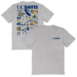 UC Davis Aggies Vive La Fete Women's Impressions Artwork Relaxed Fit T-Shirt - Gray - Front View