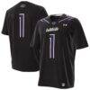 #1 Northwestern Wildcats Under Armour Alternate Replica Football Jersey - Black - Front View