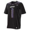 #1 Northwestern Wildcats Under Armour Alternate Replica Football Jersey - Black - Side View