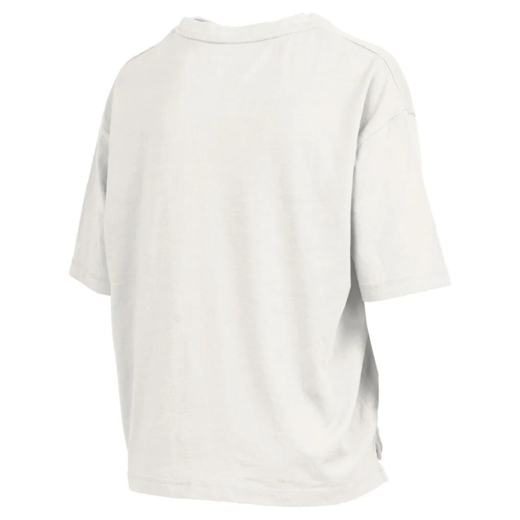Miami Hurricanes Pressbox Women's Nelson Arch Over Logo Waist Length Oversized Slub T-Shirt