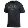Miami Hurricanes Champion Arched Logo T-Shirt - Black - Side View