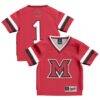 #1 Miami University RedHawks GameDay Greats Infant Football Fashion Jersey - Red - Front View